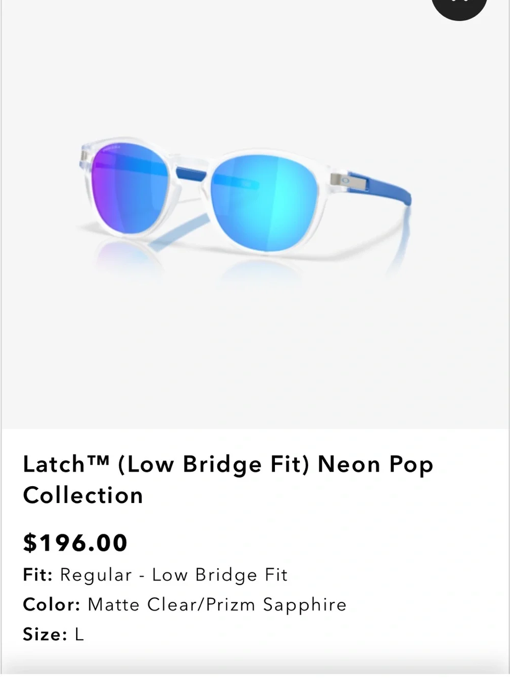 Oakley Round Sunglasses Frosted Gray Frames with Blue Mirrored Lenses